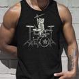 猫 ドラマー 動物ドラマー 猫 演奏 ドラム ドラムプレーヤー 長袖tシャツ タンクトップ 彼への贈り物