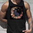 猫 月 花柄 グラフィック タンクトップ 彼への贈り物