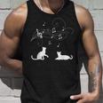 猫と音符 楽譜 音楽家 猫 音楽好き ギフト タンクトップ 彼への贈り物