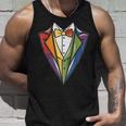 男の子、子供、男性用の幼児用タキシードコスチューム。かわいいレインボータキシード。 タンクトップ 彼への贈り物
