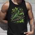 節足動物崇拝者 謎めいたカマキリ 水彩インク タンクトップ 彼への贈り物