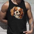 素敵で面白い覗き見犬 キャバリアキングチャールズスパニエル タンクトップ 彼への贈り物