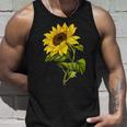 素敵なかわいいヒマワリの植物の花のアートワーク タンクトップ 彼への贈り物