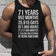 素晴らしい71歳の誕生日ギフト 面白い71歳の誕生日 タンクトップ 彼への贈り物