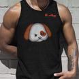 絵文字しかめっ面の怒った犬の顔 タンクトップ 彼への贈り物