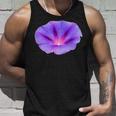 美しいパープルカラーの朝顔フラワーカットアウト タンクトップ 彼への贈り物