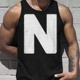 英文字 N 大文字 アルファベット モノグラム イニシャル タンクトップ 彼への贈り物