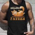 面白い 猫 ローリング ファティ 男女兼用 猫 タンクトップ 彼への贈り物