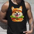 面白いtシャツ コーギー 犬 ハンバーガー メンズ 犬好き グッズ かわいい おもしろ 面白い 服 ネタ タンクトップ 彼への贈り物
