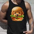 面白いtシャツ トイプードル 犬 ハンバーガー メンズ 犬好き グッズ かわいい おもしろ 面白い 服 ネタ タンクトップ 彼への贈り物