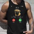 面白いtシャツ パグ 着信 イヌ わんこ メンズ 犬好き グッズ かわいい おもしろ 面白い 服 ネタ タンクトップ 彼への贈り物