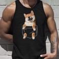 面白いtシャツ 柴犬 ポケット イヌ わんこ メンズ 犬好き グッズ かわいい おもしろ 面白い 服 ネタ タンクトップ 彼への贈り物