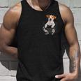 面白いジャックラッセルテリア犬ポケット犬愛好家 タンクトップ 彼への贈り物
