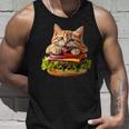 面白いファーストフードハンバーガー愛好家猫猫愛好家 Britishhorthair Burger Cat Food タンクトップ 彼への贈り物