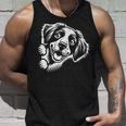 面白いブリタニー スパニエル犬のぞくグラフィック デザイン タンクトップ 彼への贈り物
