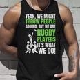 面白いラグビーコーチ、選手、ファンのラグビー。 タンクトップ 彼への贈り物