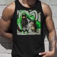 面白い猿と犬のグラフィックストリートウェアクールなデザイン 男性用 タンクトップ 彼への贈り物