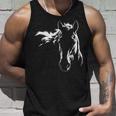 馬好きのためのエレガントな馬のシルエットのグラフィックアートデザイン。 タンクトップ 彼への贈り物