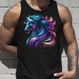 馬愛好家のための鮮やかな馬のファンタジー タンクトップ 彼への贈り物