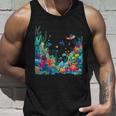 鮮やかなサンゴ礁海洋生物のシーン タンクトップ 彼への贈り物