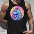 鮮やかなユニコーン マジック ファンタジー ムーンライト タンクトップ 彼への贈り物