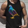 鳩 カラフル 動物 動物園 アートワーク 鳩 タンクトップ 彼への贈り物
