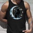 黒猫 三日月 セーラームーンフェイズ 占星術 ペット愛好家 タンクトップ 彼への贈り物