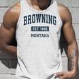Browning Montana Mt ビンテージ スポーツ 確立 ネイビーデザイン 長袖tシャツ タンクトップ 彼への贈り物