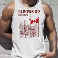 Elbows Up Canada Est 1867 カナダ国旗 カナダ地図 カナダ タンクトップ 彼への贈り物