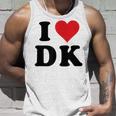 I Heart Dk Initials I Love DK First And Last Name D K タンクトップ 彼への贈り物