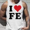 I Heart Fe Initials I Love FE First And Last Name F E タンクトップ 彼への贈り物