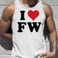 I Heart Fw Initials I Love FW First And Last Name F W タンクトップ 彼への贈り物