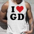 I Heart Gd Initials I Love GD First And Last Name G D タンクトップ 彼への贈り物
