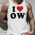 I Heart Ow Initials I Love OW First And Last Name O W タンクトップ 彼への贈り物