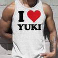 I Heart Yukiファーストネーム I Love パーソナライズ タンクトップ 彼への贈り物