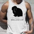 Holland Lop Rabbitブラックシルエット タンクトップ 彼への贈り物