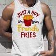 Just A Boy Who Loves French Fries フライドポテト じゃがいも ヴィーガン タンクトップ 彼への贈り物