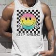 Keepmiling キュート 面白い ハッピー 平和 笑顔 ポジティブ タンクトップ 彼への贈り物