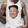 Kim Jong Un Big Face ロケットマン 北朝鮮パロディ タンクトップ 彼への贈り物