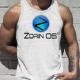 Linux Zorin Os タグラインとロゴ入り オープンソースos タンクトップ 彼への贈り物