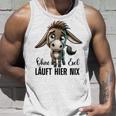 Ohne Esel Läuft Hier Nix ロバ 牧場 農業 ロバ タンクトップ 彼への贈り物
