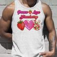 Peace Love イチゴ好き 果物食主義者 果実 果実 果実 タンクトップ 彼への贈り物