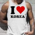Red Heart I Love Korea タンクトップ 彼への贈り物