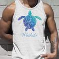 Save The Hawaiiea Turtles ハワイアンブルー トライバルタートルホヌ タンクトップ 彼への贈り物