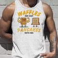 Waffles Are Just Pancakes With Abs Breakfast ワッフル愛好家 タンクトップ 彼への贈り物