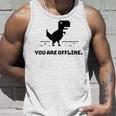 You Are Offline T-Rex 恐竜のラン ピクセルアート 恐竜ゲーム タンクトップ 彼への贈り物