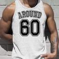 【バックプリント・背中側】Around 60 還暦 アラカン アラウンド 六十歳 お誕生日 60代 面白 タンクトップ 彼への贈り物