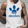 【バックプリント・背中側】Asides アシデス 足です。肉球です。【変なtシャツ屋】スポーツ ブランド パロディ 面白 タンクトップ 彼への贈り物