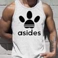 【バックプリント・背中側】Asides アシデス 足です。肉球です。【変なtシャツ屋】スポーツ ブランド パロディ 面白 長袖tシャツ タンクトップ 彼への贈り物
