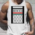 【バックプリント・背中側】Bocci ぼっち ロゴ 総柄 イタリア国旗風【変なtシャツ】陰キャ ブランド パロディ 面白 タンクトップ 彼への贈り物